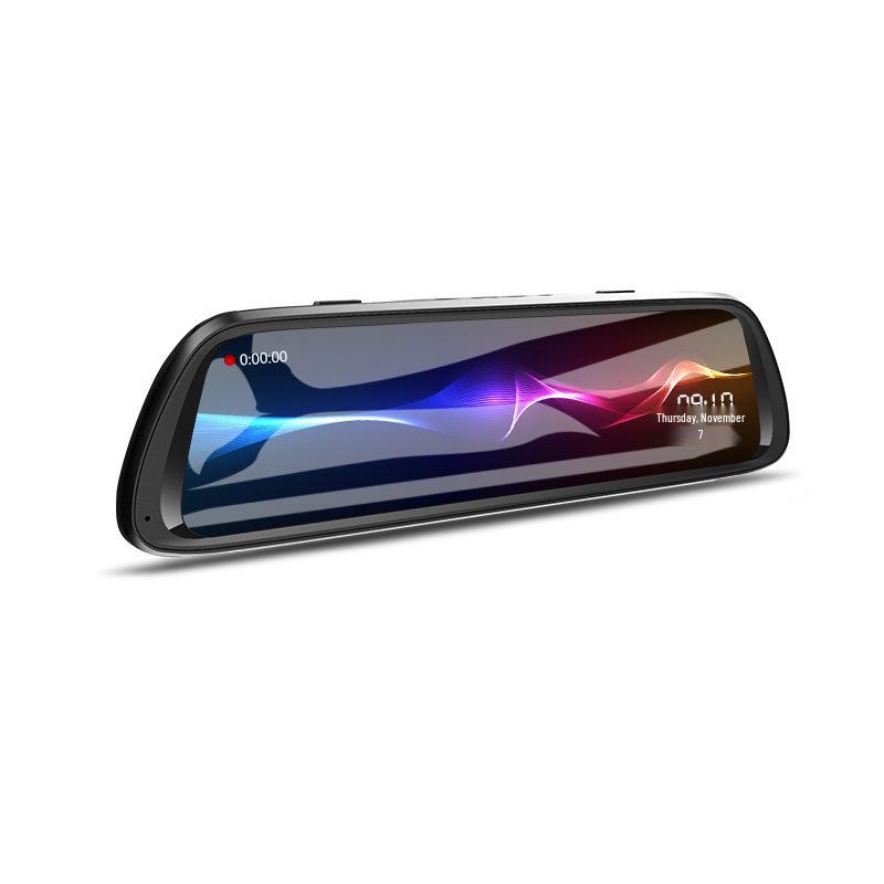 HD Dual Lens Dash Cam with Full-Screen Rearview Mirror for Front and Rear Recording