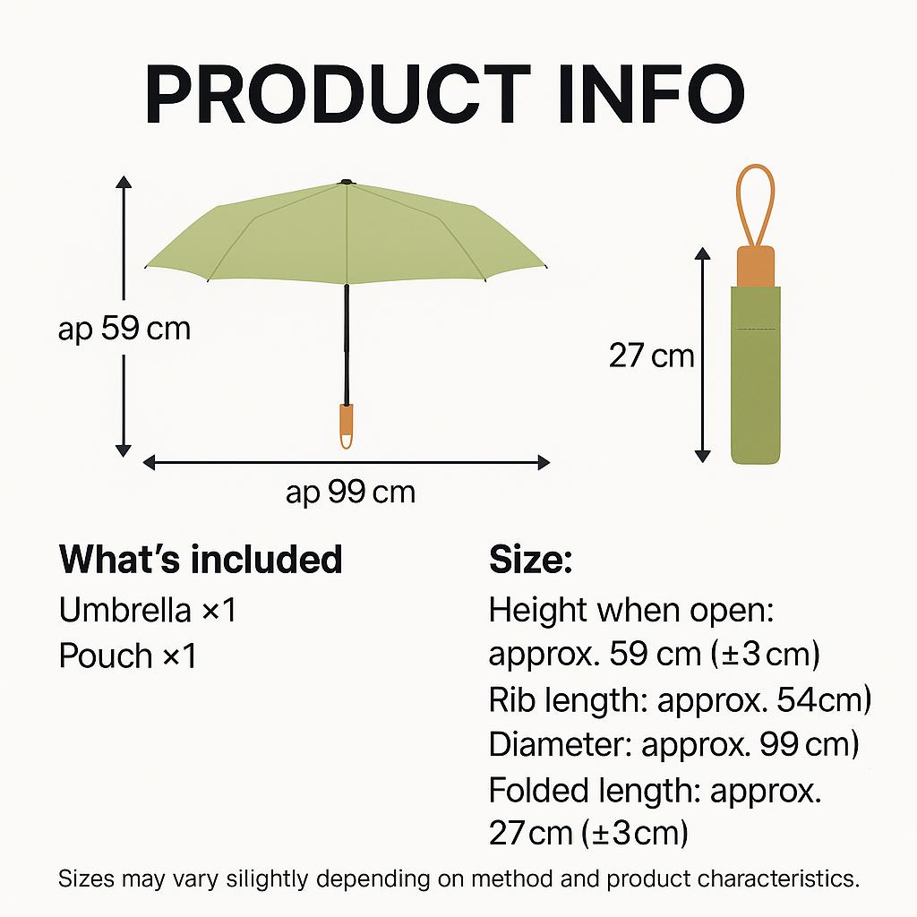 Daiso UV-Schutz Zweifarbiger Schirm - 54cm Grün