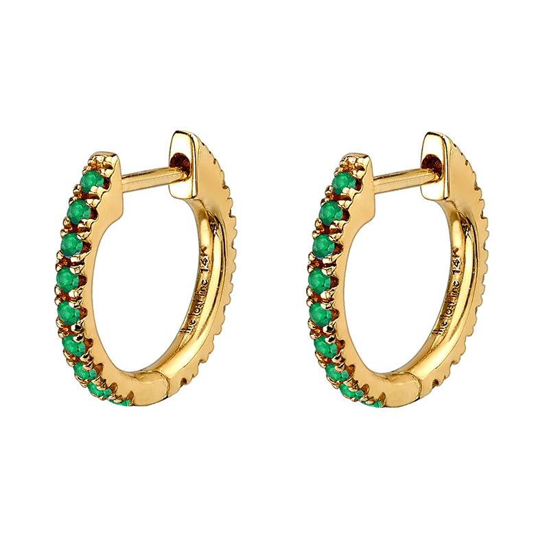 Cross-Border Elegant Women's Zircon Ear Cuffs and Hoops