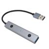 AI Powered USB Hub Voice Control Aluminum Alloy Shell USB 2.0 Hub Adapter for Computer Laptop Tablet