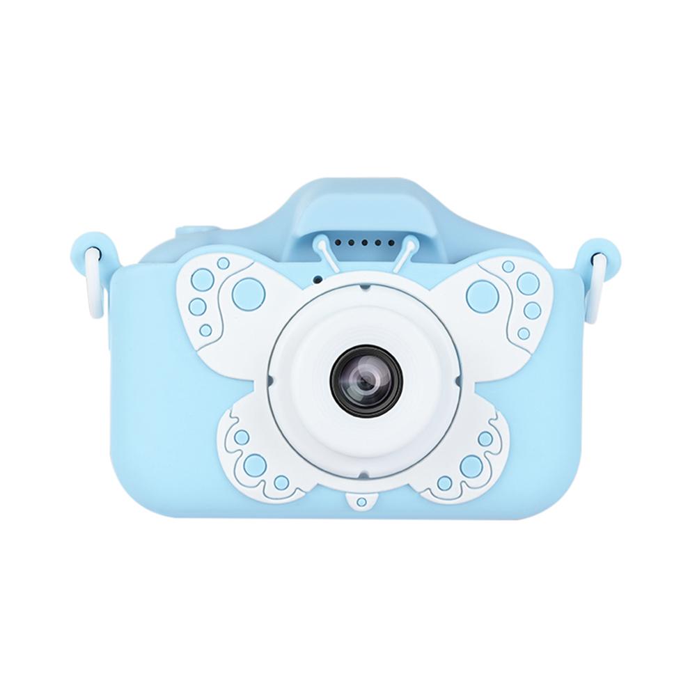 20MP Kids Digital Camera 2.0 Inch Screen HD Digital Video Camera with Lanyard Children Digital Camera Butterfly Educational синий