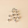 10 Irregular White Acrylic Silver Spacer Beads for DIY Jewelry and Earrings