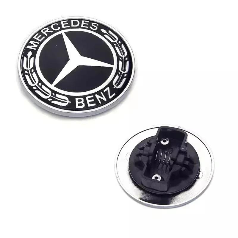 Car Logo Front Engine Hood Emblem Metal Flat Badge Accessories For Mercedes Benz AMG E S C A B Class GLE GLS CLS GLC CLA GLA GLK OY8