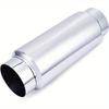 4 Inlet/ Outlet Exhaust Universal Stainless Steel Straight Through Muffler, Car Accessories