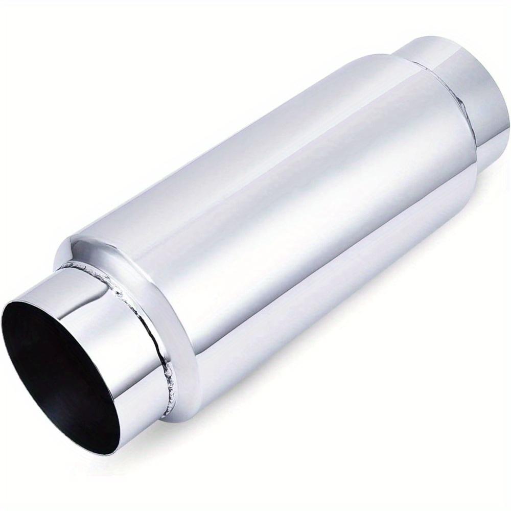 4 Inlet/ Outlet Exhaust Universal Stainless Steel Straight Through Muffler, Car Accessories