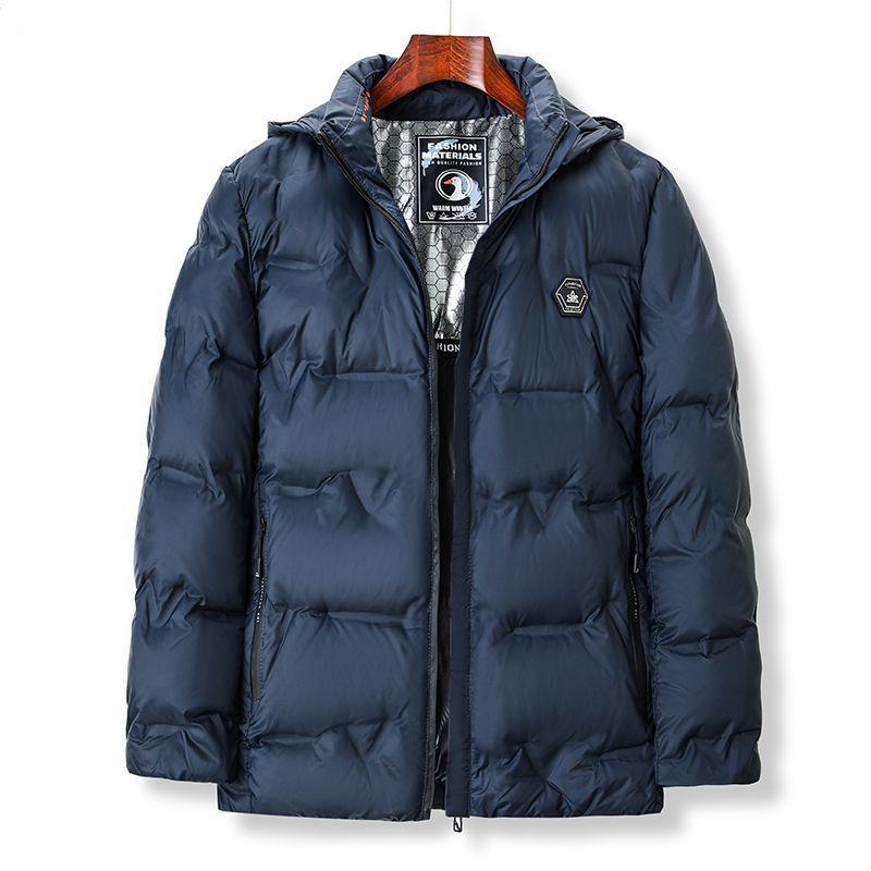 Winter Lapel Fashion Casual Light Cotton-padded Coat Men Middle-aged Trend Warm Cotton-padded Coat Short Cotton-padded Jacket