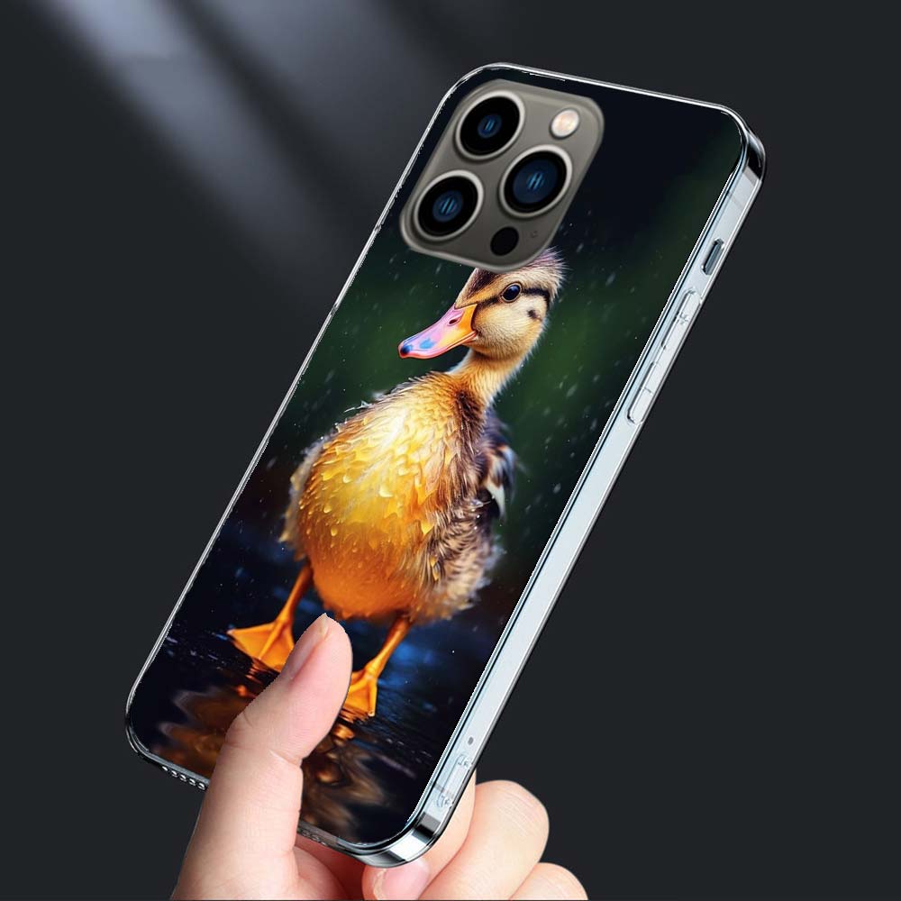 

Yellow Duck Phone Case For Iphone 16E 15 Pro 14 Plus 17E 16 17 Pro Max Air 11 12 13 Mini Shockproof Capa Cute Cover TPU Clear iPhone 15 Pro