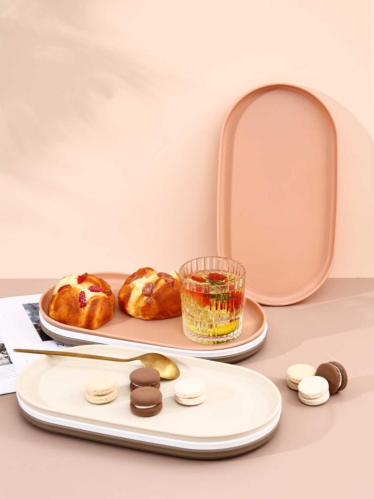 Oval Dinner Plate Microwave Safe Snack Fruit Plates Multifunctional Tableware Dessert Serving Tray Kitchen Dishes