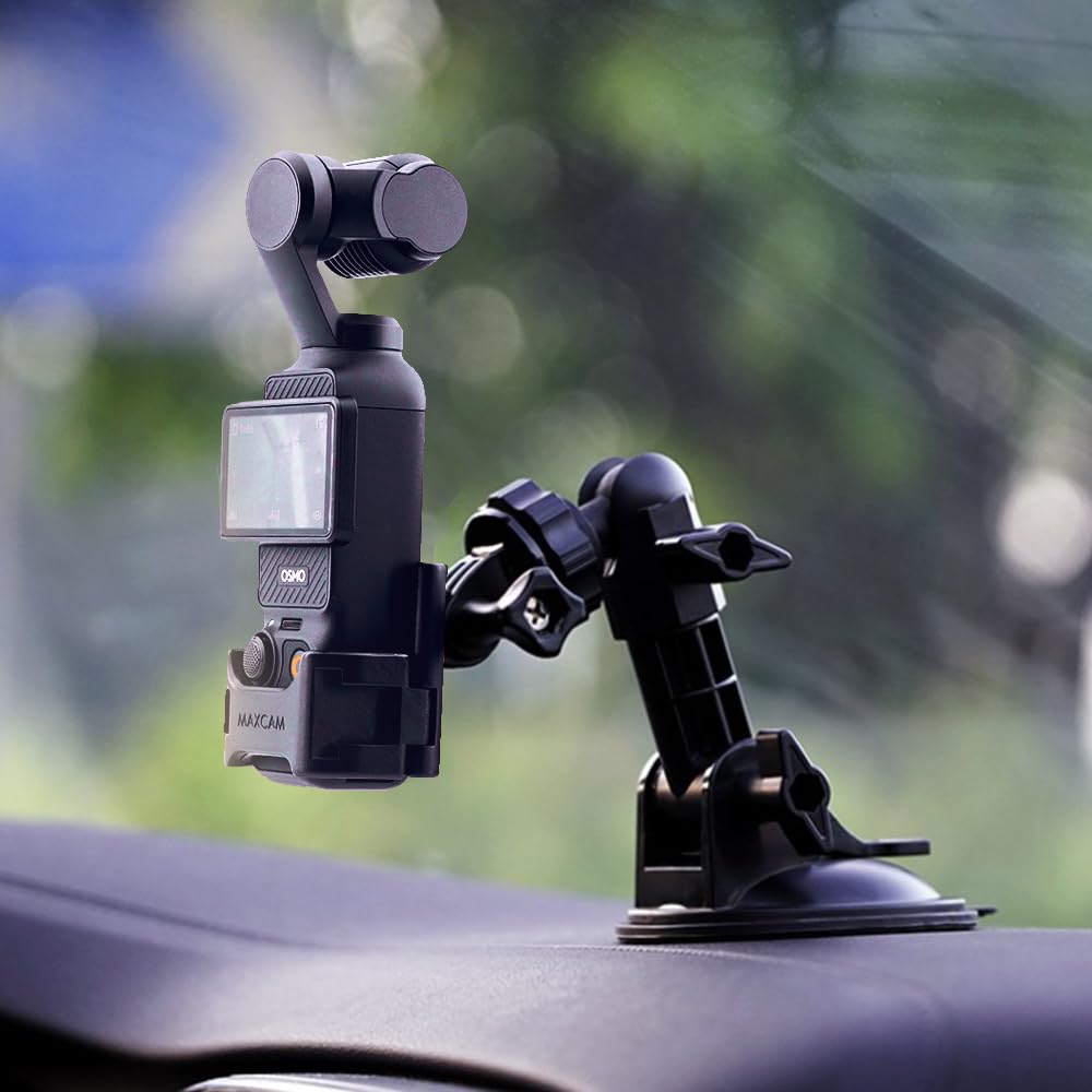 MAXCAM Suction Cup for DJI Osmo Pocket 3 Is Suitable for Car Windshield Window Car Camera Mount.