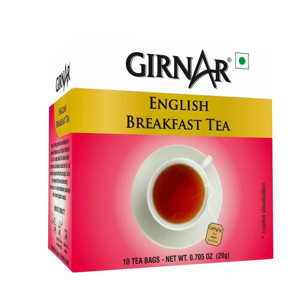 Girnar English Breakfast Черный чай в пакетиках Насыщенный Полнотелый Утренний напиток Классический Крепкий чай 10 чайных пакетиков