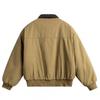 Unisex Vintage Japanese Style Washed Cotton Utility Jacket Winter Loose Fit Warm Outerwear Gray Green Khaki