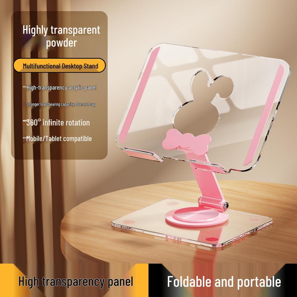 Universal Transparent Stand for Tablets & Phones: Ideal for Drawing, Writing, Online Classes, Learning, & iPad Support