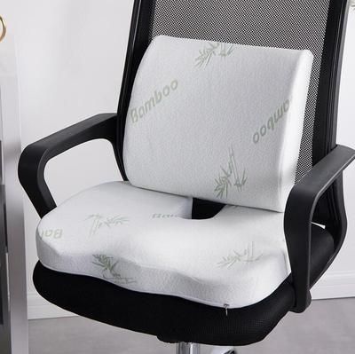 Cushion Slow Rebound Waist Support Set for Home Office Health Care Chair Pad Bamboo Fiber Memory Foam Seat Cushion Back