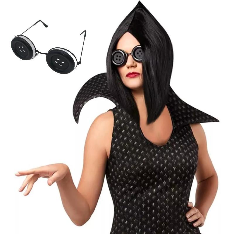 Secret The Coraline Door Cos Button Glasses Halloween Party Dress Accessory Up