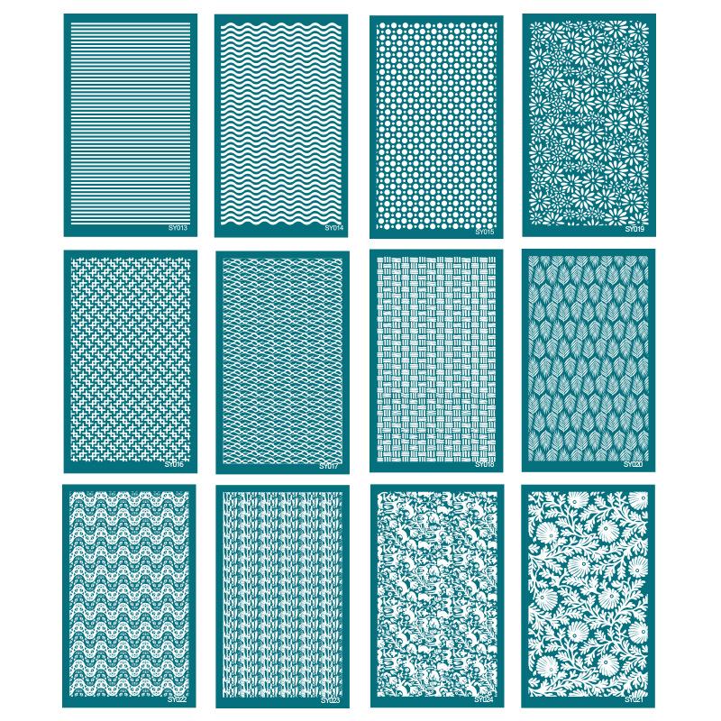 Silk Screen Stencil for Polymer Clay Earring Reusable Leaf Animal Silkscreen Print Mesh Stencils Crafts Printing Home Decoration