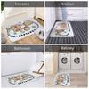 Cute Cartoon Capybara Welcome Front Door Mat Anti-Slip Outdoor Waterproof  Doormat Kitchen Balcony Entrance Rug Carpet