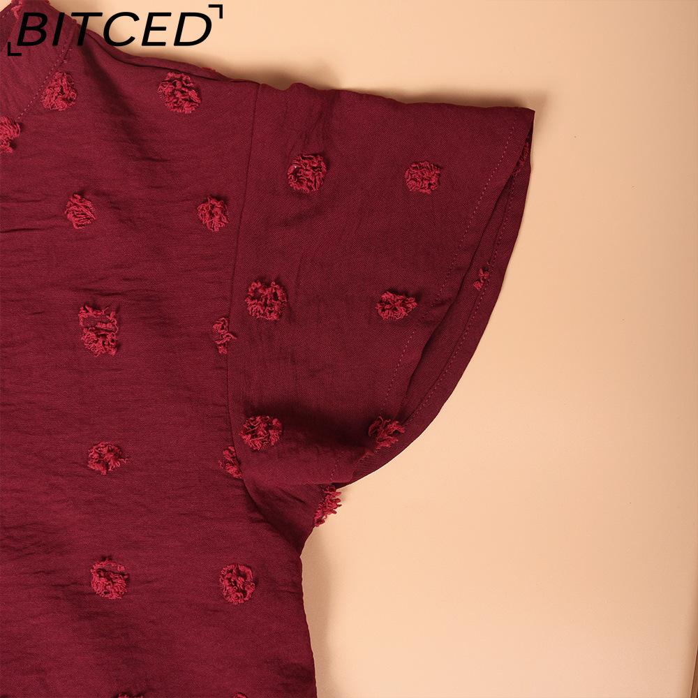 BITCED Spring/Summer Women's Loose-Fit Casual T-Shirt O-Neck Short-Sleeve Commuter Sweater Top