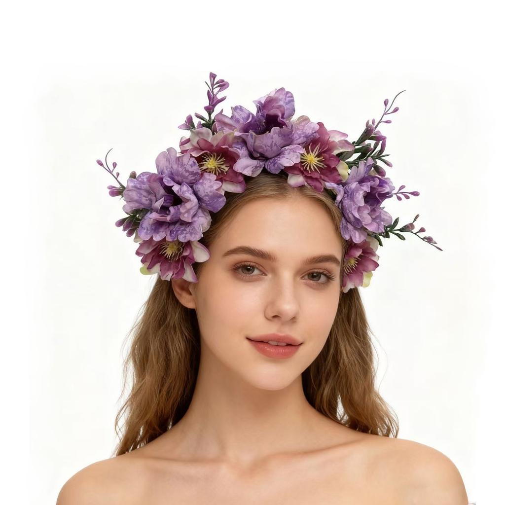 New super fairy flower headband Mori travel photo photo headgear wedding party hair accessories girl