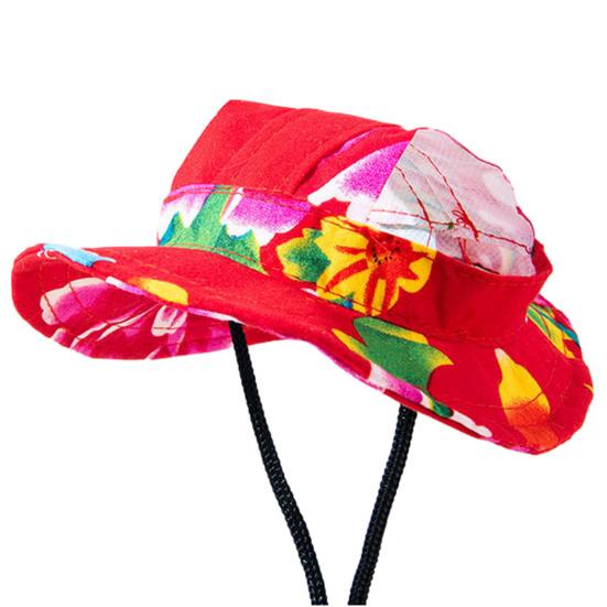 

Pet Sun Hat Breathable Small Dogs Cats Bucket Hat with Ear Holes Adjustable Drawstring Sun UV Protection Pet Decorative Hat S