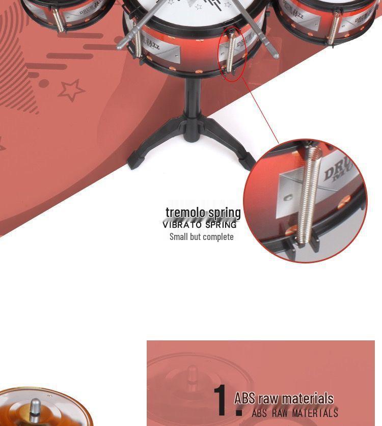 Children's Beginner Jazz Drum & Ukulele Set (Ages 2-6)