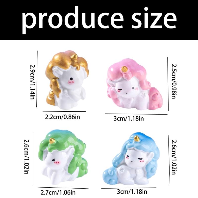 Unicorns Figurines Unicorns Decors Waterproof Toy Playsets Miniature Doll Garden Figurines Cake Toppers Parties Favor