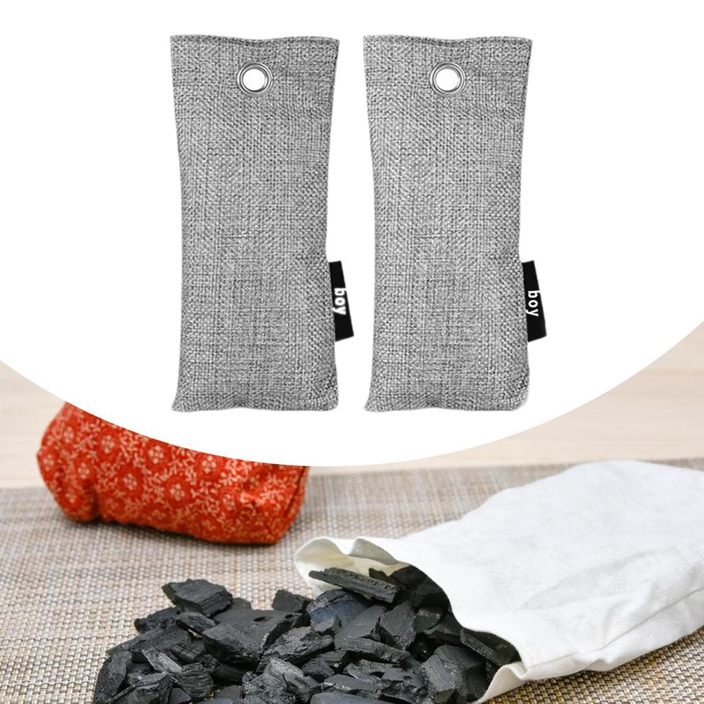 2 Pieces Air Purifying Bags Freshener Natural with Haning Hole Multifunction Odor Remover