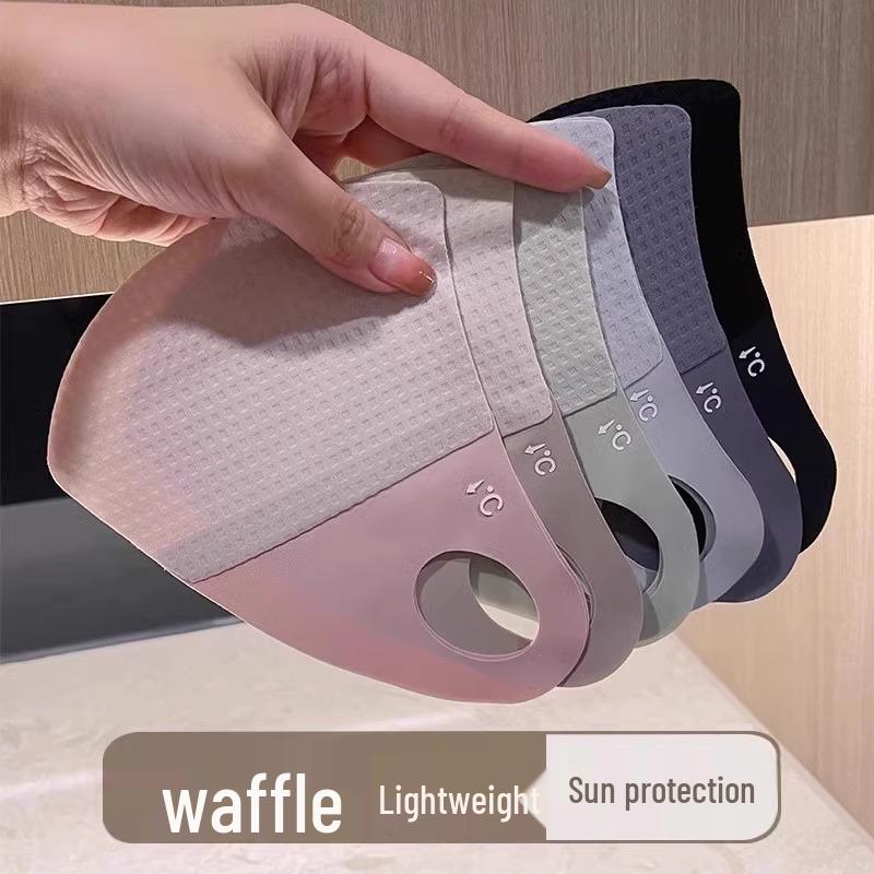 Women's 3D Ice Silk UV Protection Face Mask with Eye Corner Coverage for Summer.