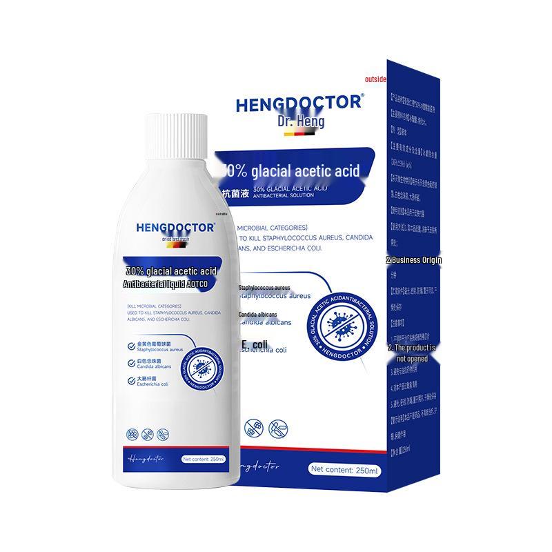 Антибактериальная ванночка для ног с 30% уксусной кислотой: Грибок ногтей, Грибок стопы, Снятие зуда и шелушения (250мл) 250ml