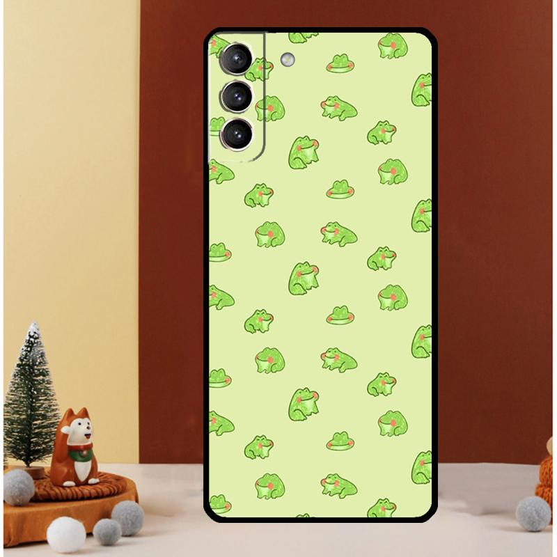 Cute Cartoon Frog Case For Samsung Galaxy S22 S23 S24 Ultra Note 20 10 Plus S8 S9 S10 S20 FE S21 FE Cover