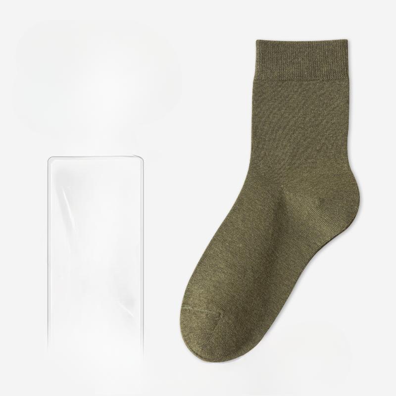 Men's Summer Simple Business Leisure Pure Color Sweat Absorption Deodorizing Antibacterial Cotton Socks
