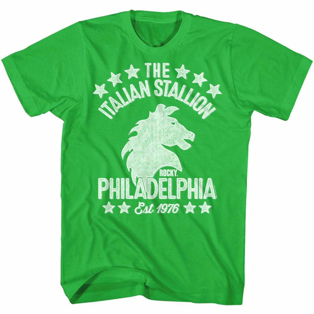 Rocky Italian Stallion Philadelphia Men Green T Shirt XXXL