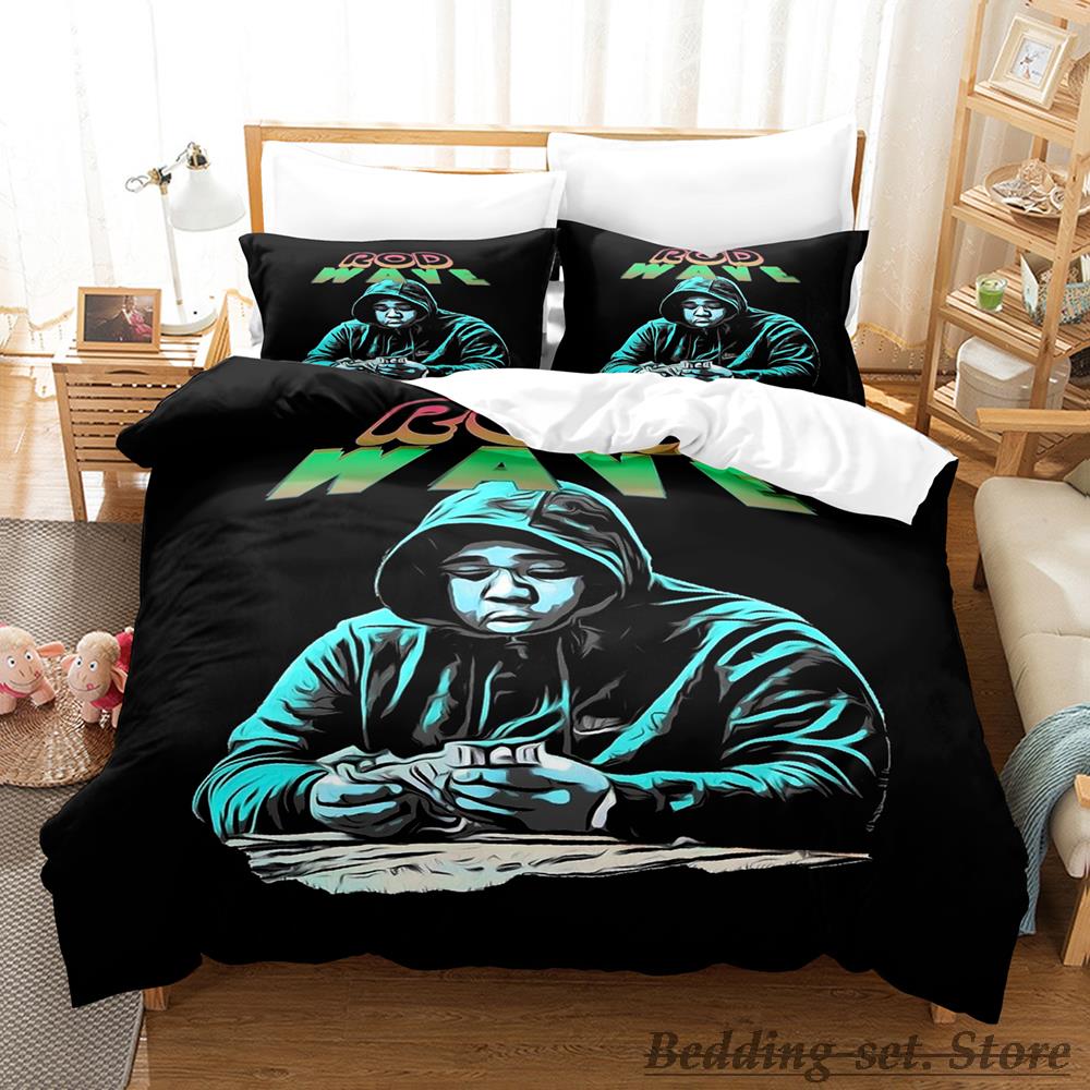 

Comforter Popular Rod Wave Bedding Set Single Twin Full Queen King Size Bed Set Adult Kid Bedroom Duvet Sets Anime Parure De Lit Bed Comforter (quilt)-EU Single(135*200cm)3pcs