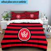 Western Sydney Wanderers Fc 3PCS Bedding set,Ideal for1pc Duvet Cover And 2pcs Pillowcases Perfect for Christmas gift,Ideal for Bedroom, Dormitory
