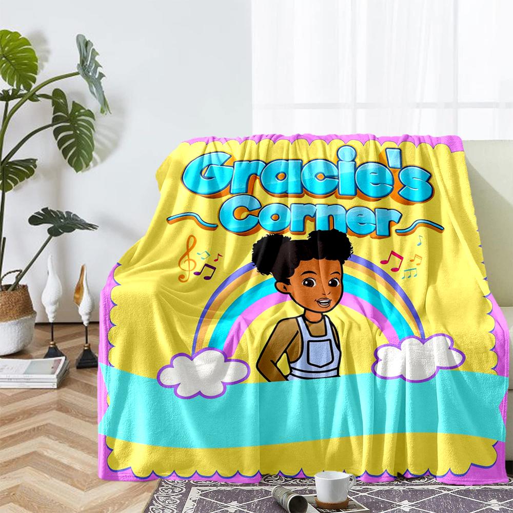 Gracie's Corner Theme Printed Blanket - Perfect for Couch, Bed, Travel & Outdoor Use | Machine Washable, Cozy & Durable.