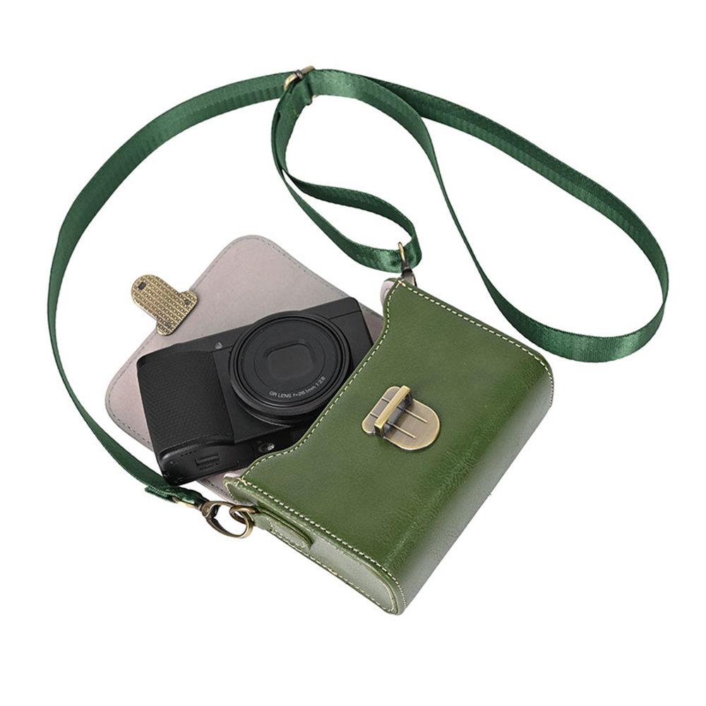PU Leather Camera Bag Case For Canon SX740 SX730 G7X2 G7X3 G9X G9X2 M100 M200 Ricoh GR GR2 GR3 Sony ZV1F ZV1M2 ZV1
