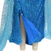 Frozen Girls' Elsa Sequin Mesh Long-Sleeve Formal Dress