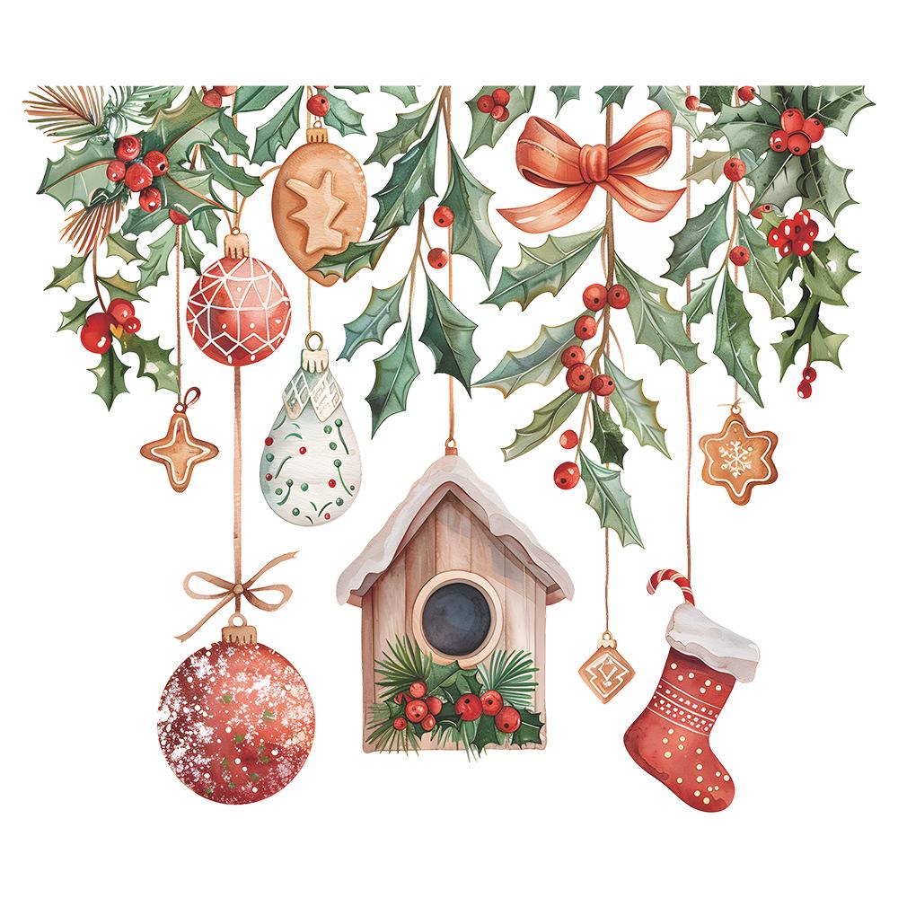 Weihnachtshaus Toilettenaufkleber Frohe Weihnachten Partydekoration 2025 Xmas Badezimmerdekor Navidad Natal Neujahrsgeschenk 2026 Poster