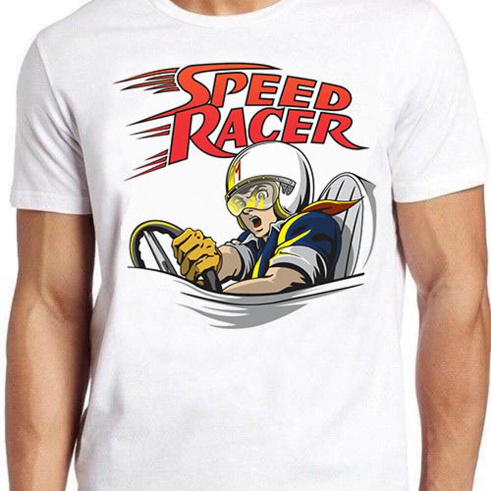 

230GSM 100% Cotton T-Shirt Speed Racer Go Movie Poster T Shirt Best Seller Funny Meme Unisex Men Women Cool Music Fashion Top Retro Gift Tee T Shirt 1 XS белый