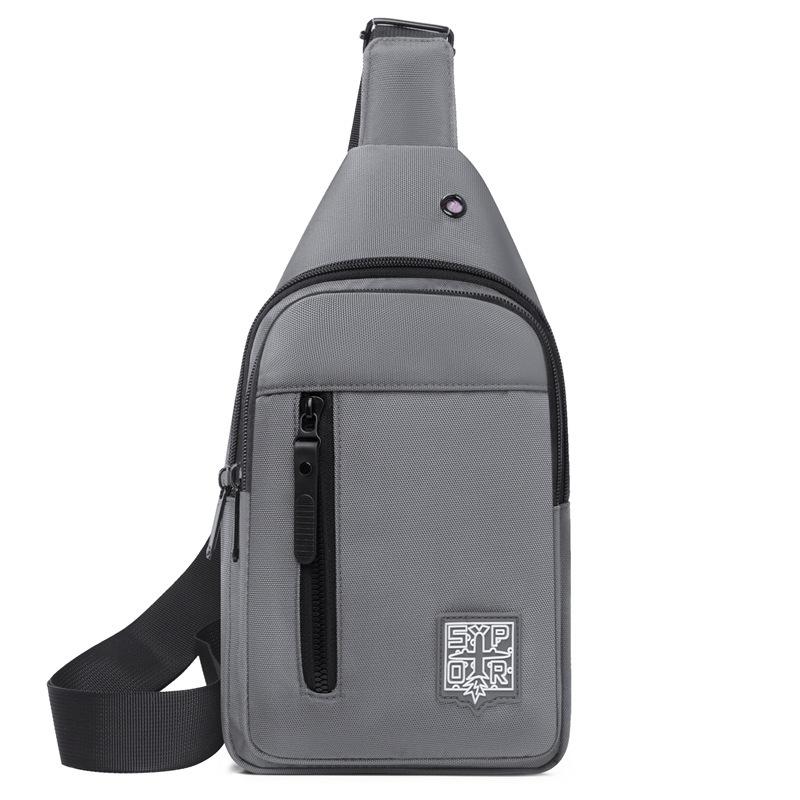 New men's breast bag sports and leisure chest bag Oxford cloth waterproof and wear-resistant trend high-end shoulder small backpack
