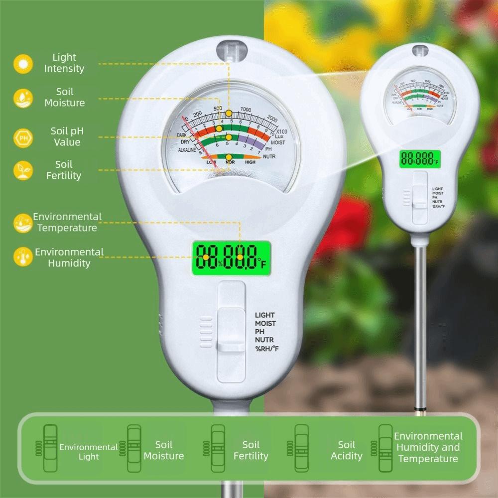 Humidity Detector Soil Tester Sunlight Detector Air Temperature Soil Analyzer Gardening Tool Air Humidity PH Detector