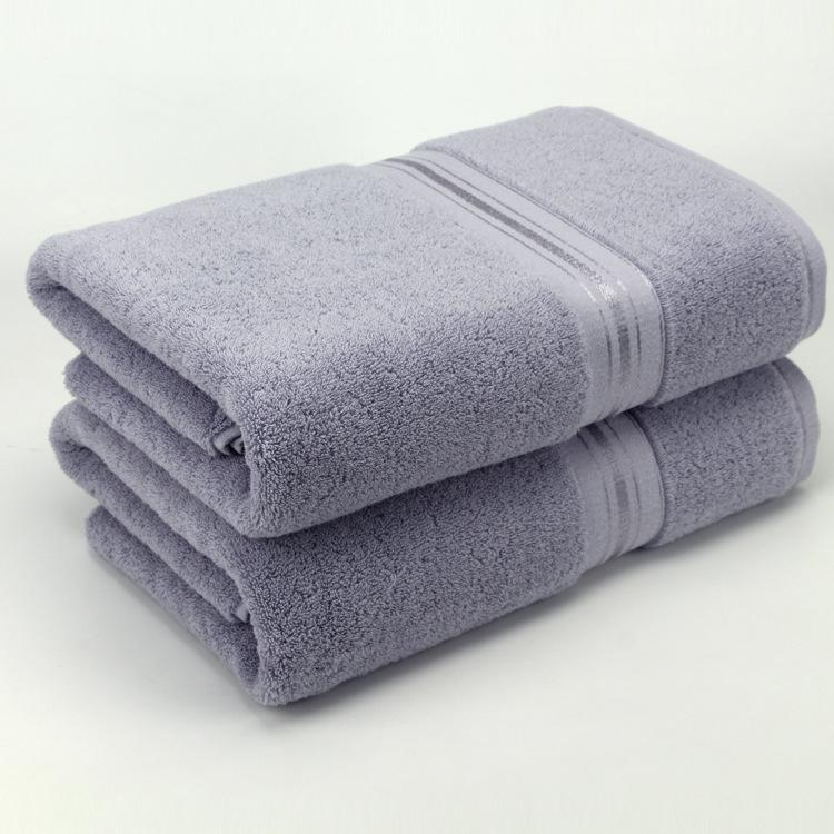 Star Hotel 100% Cotton Plain Bath Towel - Gift Textiles 150x70cm серый