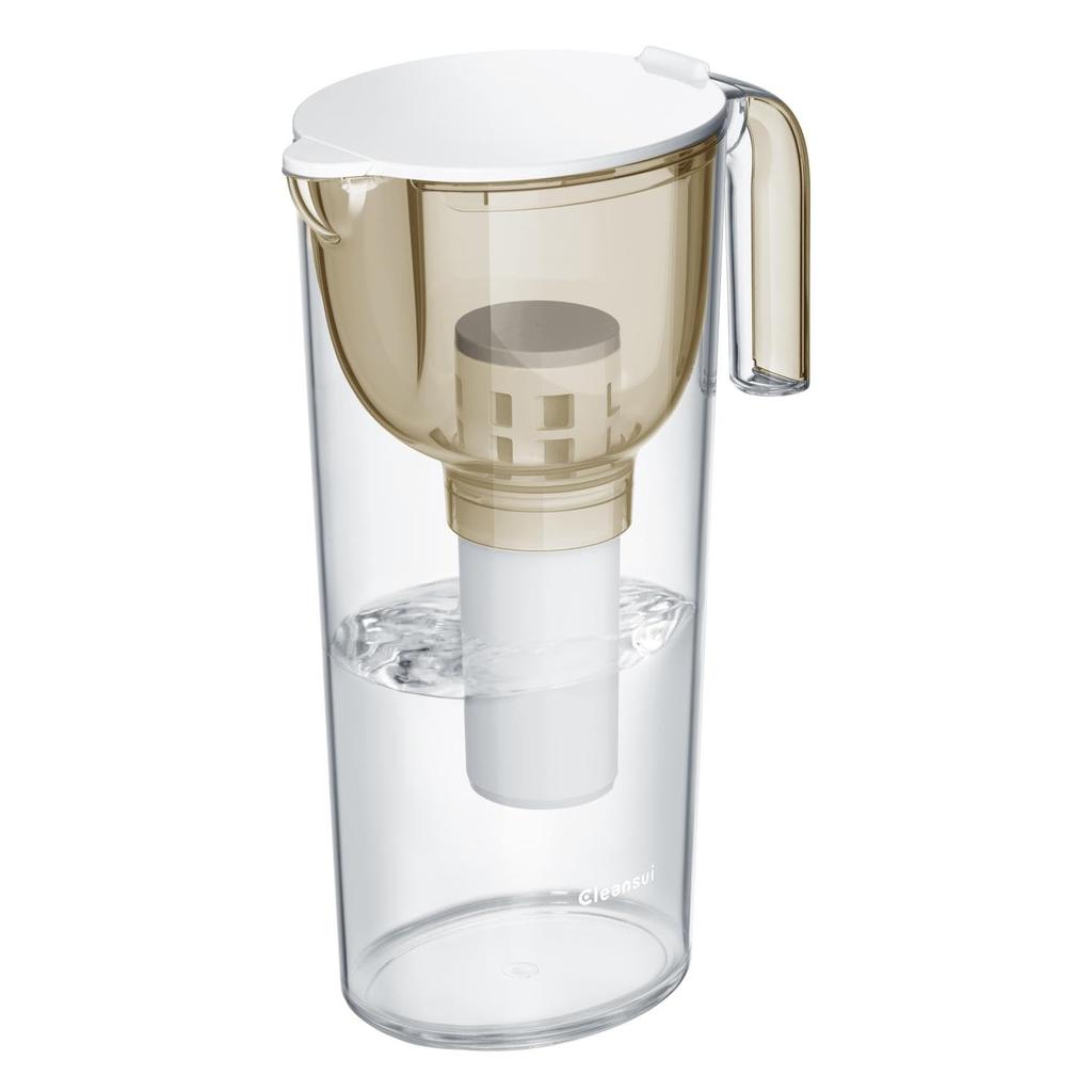 Cleansui Water with Alkaline Cartridge Brown Unit Filtered Water Total Compact Removes and Fluorocarbon Compounds Purifier, Jug-Style, (1 Cartridge),