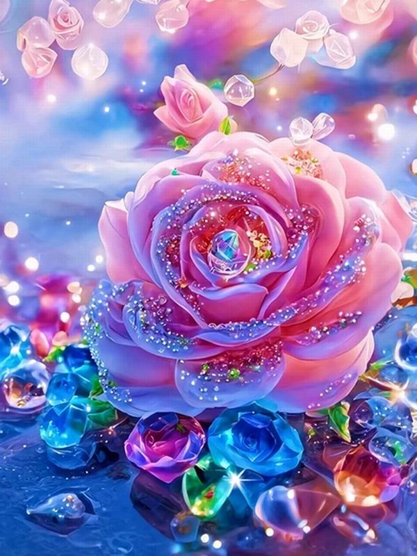 

Алмазний живопис Нова колекція 2024 Рожева троянда Квітка своїми руками Повний квадратний круглий дриль Вишивка стразами Квіткова мозаїка Набори для вишивки хрестиком Round drill 30x40cm