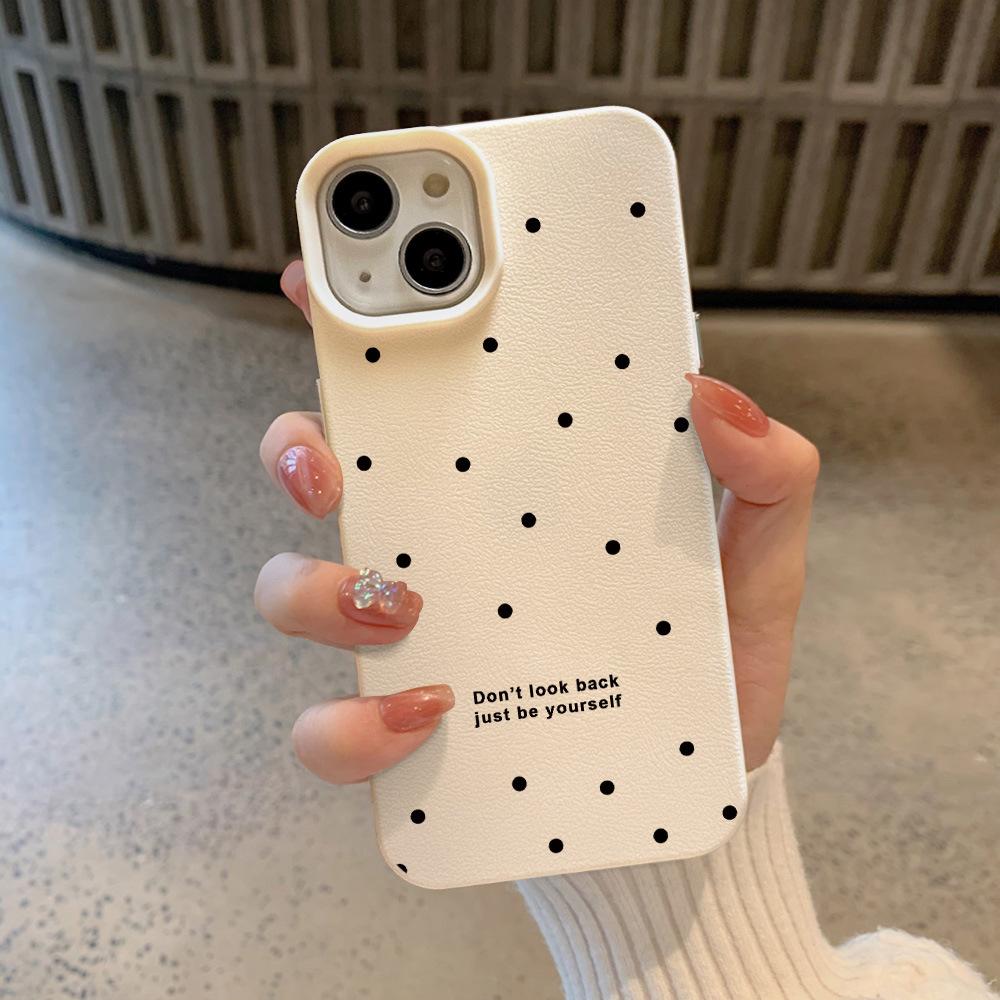 Full Screen Polka Dot Letters Suitable for Apple 16 Mobile Phone Case IPhone 1514plus13promax Creative 12