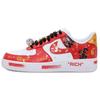 Nike Air Force 1 Low Wealth Blessing Slip Resistant Abrasion Resistant Low Top Skateboard Shoes Men's White Red CW2288-111(Team69-SBOX)