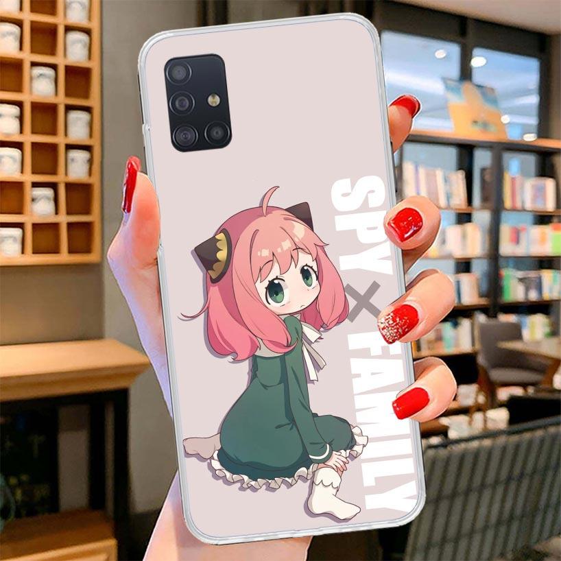 Spy Family Anya Cute Cover Phone Case For Samsung Galaxy A12 A22 A32 A52 A72 A02S Phone Case Note 20 Ultra 10 S10 Plus A51 A71 A