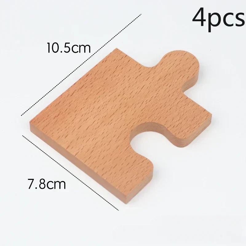 1 Set Wooden Puzzle Coaster Wooden Japanese Tea Ceremony Tea Cup Holder Beech Insulation Pad Walnut Cushion Tableware Decor NEW