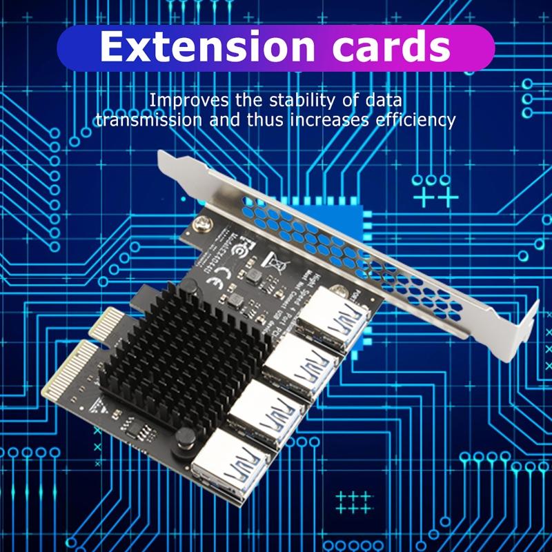 20Gbps PCI-E 4X 1 na 4 USB 3.0 r pro Těžbu Miner Multiplikátor Rozšiřující Karta Stolní Počítač nabídka Adaptér