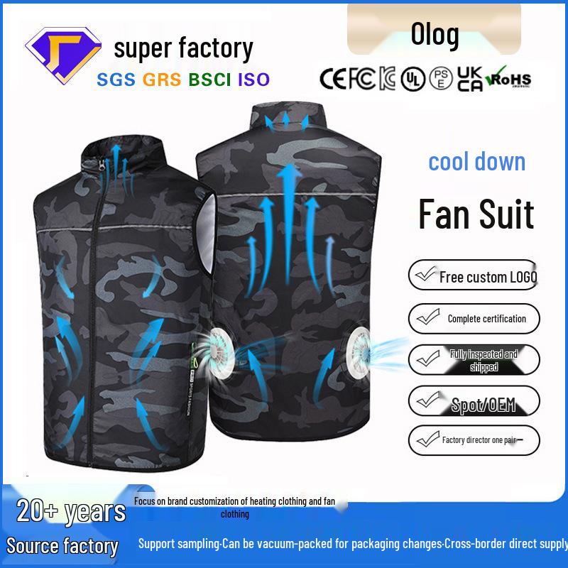 Summer Cooling Vest: Cross-Border Japan-Korea Style, Sleeveless, Heatstroke Prevention, Ideal for Outdoor Activities and Fishing.