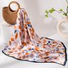 Women's 100% Mulberry Silk Double-Sided Floral Scarf - Elegant, Versatile, Dual-Use Shawl & Sun Protection Neckerchief